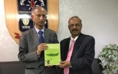 Dr. Majeed presenting BioPerine® book to the Vice Chancellor of Bangladesh